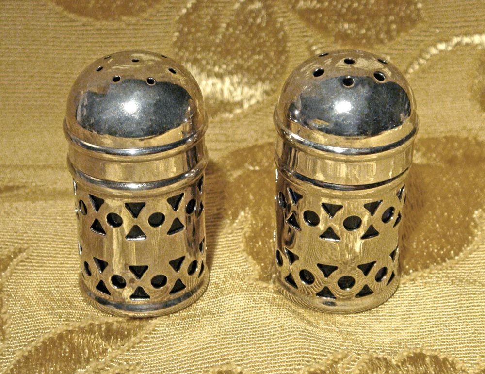 VINTAGE APEX SILVER PLATED EPNS SALT & PEPPER SHAKERS ENGLAND eBay
