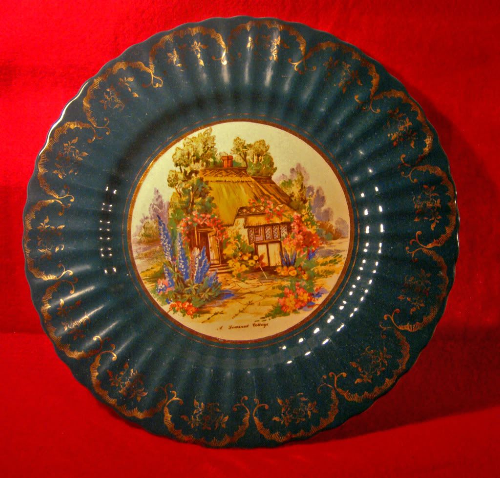 WADE ROYAL VICTORIA POTTERY "A SOMERSET COTTAGE" DINNER PLATE eBay