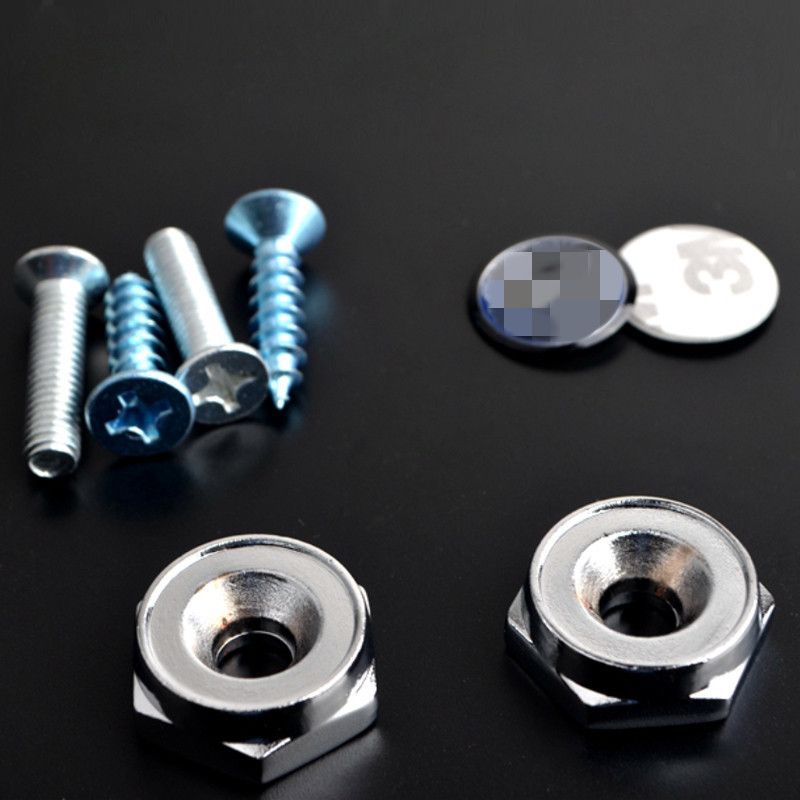 4 Pcs Separate Chrome Metal LICENSE PLATE FRAME Bolt Screws For