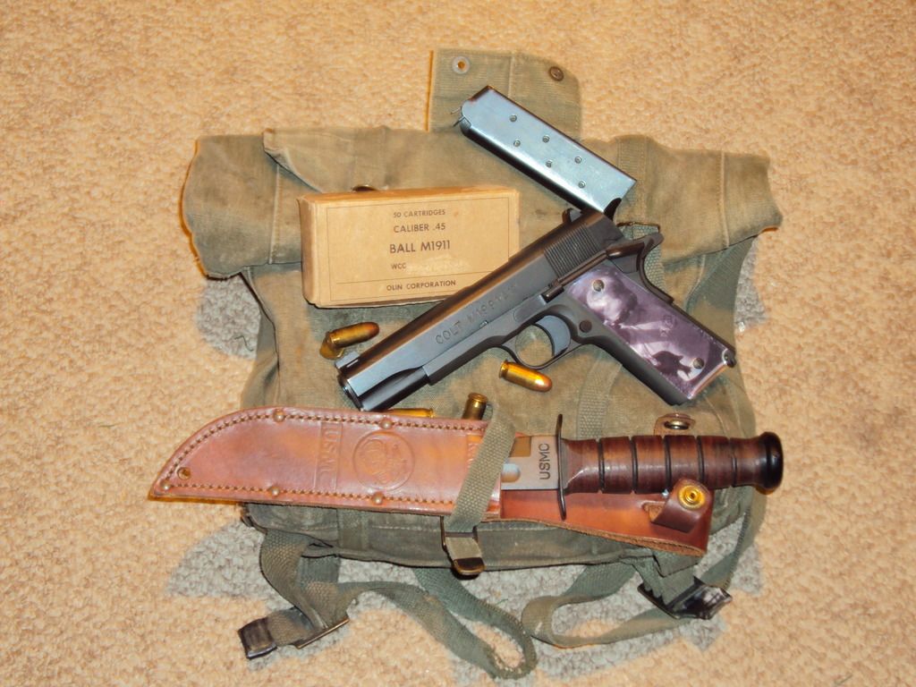 Combo pics. Gun and knife 1911 Firearm Addicts