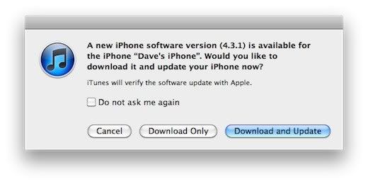 Apple iOS 4.3.1 Update Released