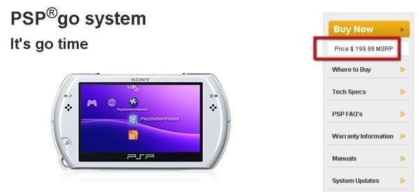 Sony PSP Price Cut Revoked