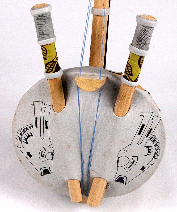 African Kora String Instrument! Handmade In Mali! Calabash Gourd
