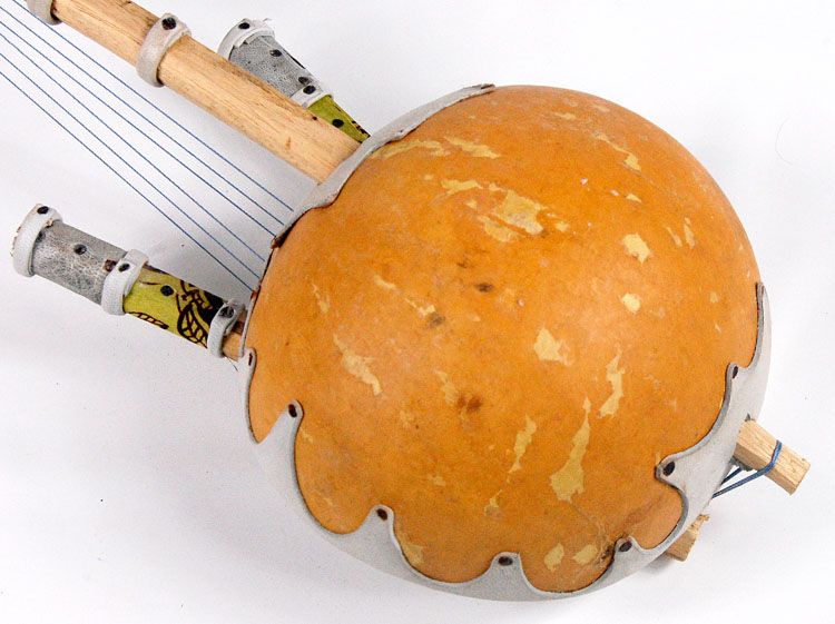 African Kora String Instrument! Handmade In Mali! Calabash Gourd