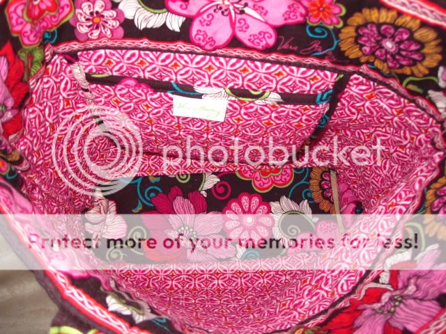 Vera Bradley Tote Shoulder Bag in Retired Mod Floral Pink Print  