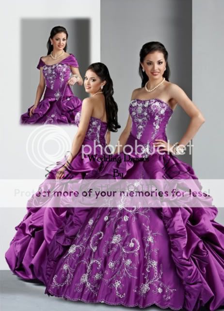 Purple Quinceanera Dresses Wedding Gown Ball Formal Prom Dress Custom 