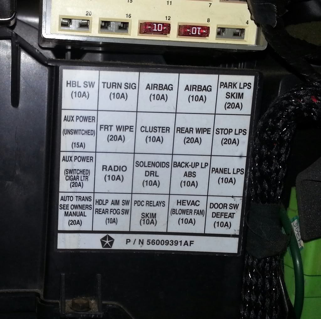 99 TJ  fuse box diagram | Jeep Enthusiast Forums