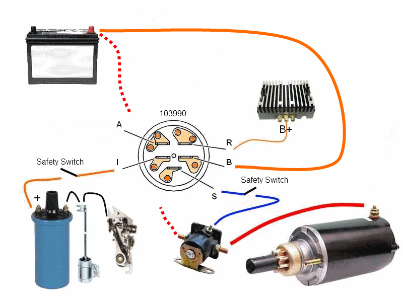 BREAKERLESS STARTER SWITCH - Wheel Horse Electrical - RedSquare Wheel ...