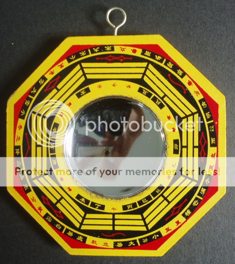 BAGUA MIRROR FENG SHUI CONCAVE,105mm PAKUA/ BAGUA  