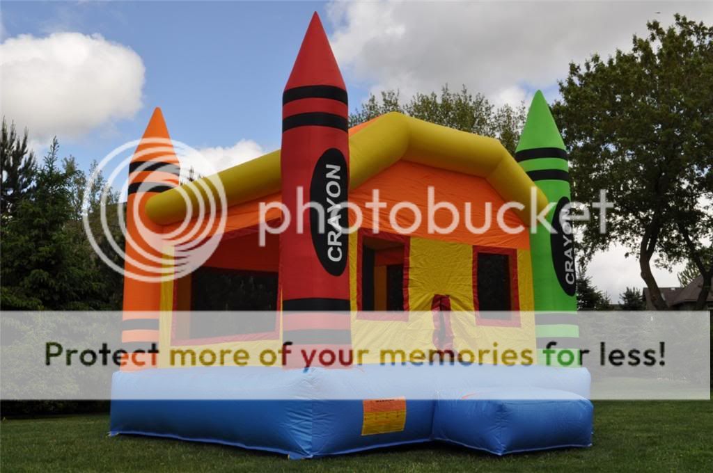 Commercial Inflatable Crayon Bounce House Moonwalk