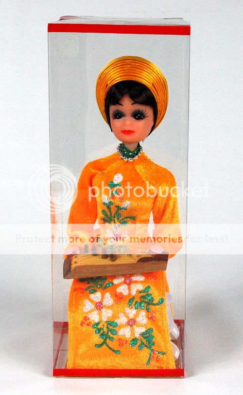 Vietnamese Doll Beautiful Dress Dan Tranh Zither New Vietnam 